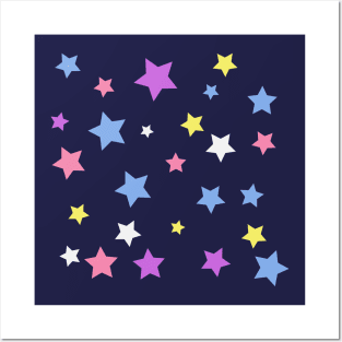 Colorful stars pattern Posters and Art